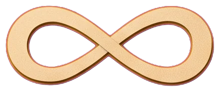 A cream figure eight lying on its side above the Magician's head, against a golden yellow background
