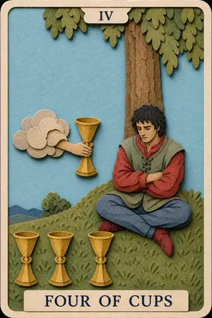 Four of Cups card
