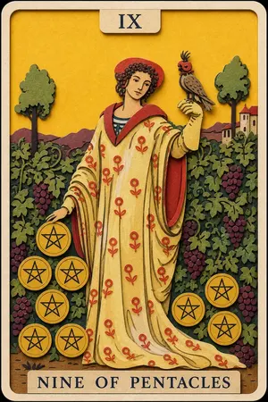 Nine of Pentacles card