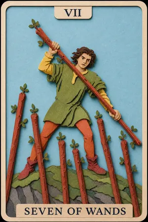 Seven of Wands card