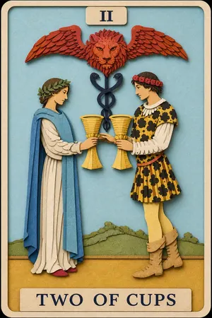 Two of Cups card