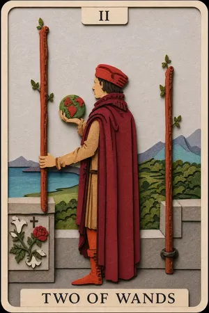 Two of Wands card