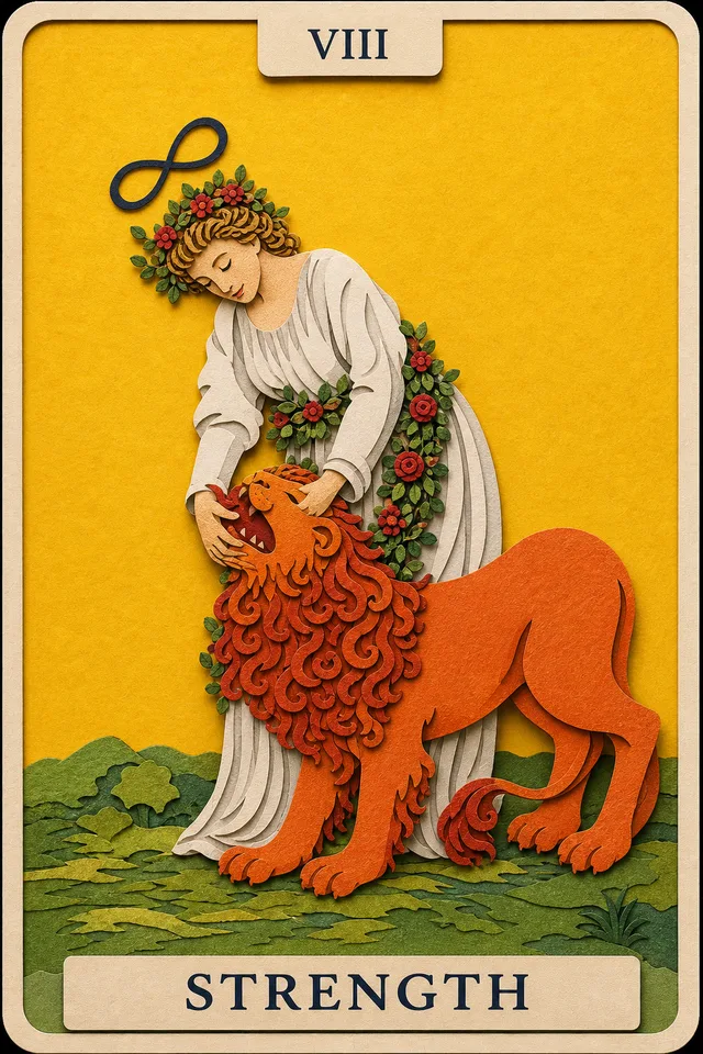 Strength card, upright