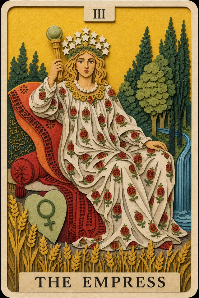 The Empress card, upright