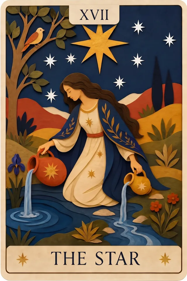 The Star card, upright